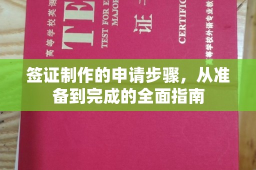 溪州签证制作的申请步骤，从准备到完成的全面指南