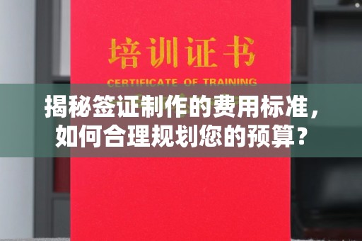 溪州揭秘签证制作的费用标准，如何合理规划您的预算？