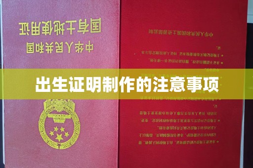 溪州出生证明制作的注意事项